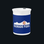 Colorado Please Beverage Pitcher<br><div class="desc">Colorado is THE Rocky Mountain state.  It has everything you need to satisfy your mountain hunger.</div>