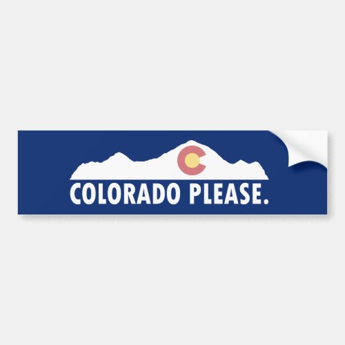 Colorado Please Bumper Sticker