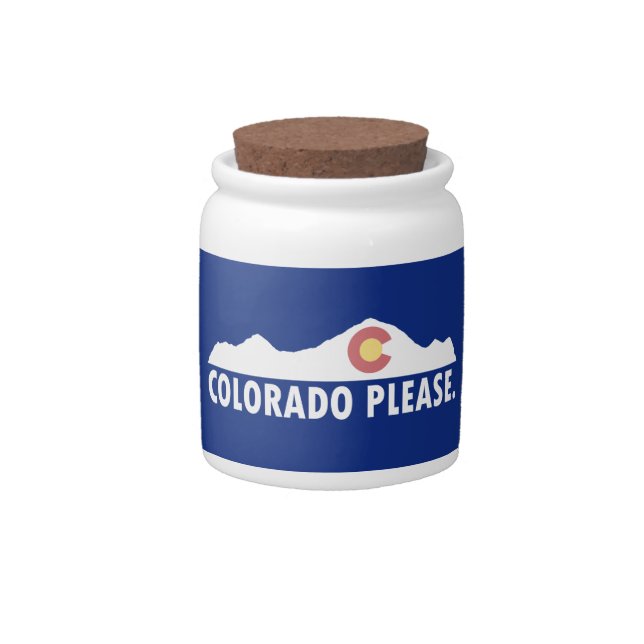 Colorado Please Candy Jar (Front)