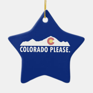 Colorado Please Ceramic Ornament