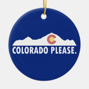 Colorado Please Ceramic Ornament