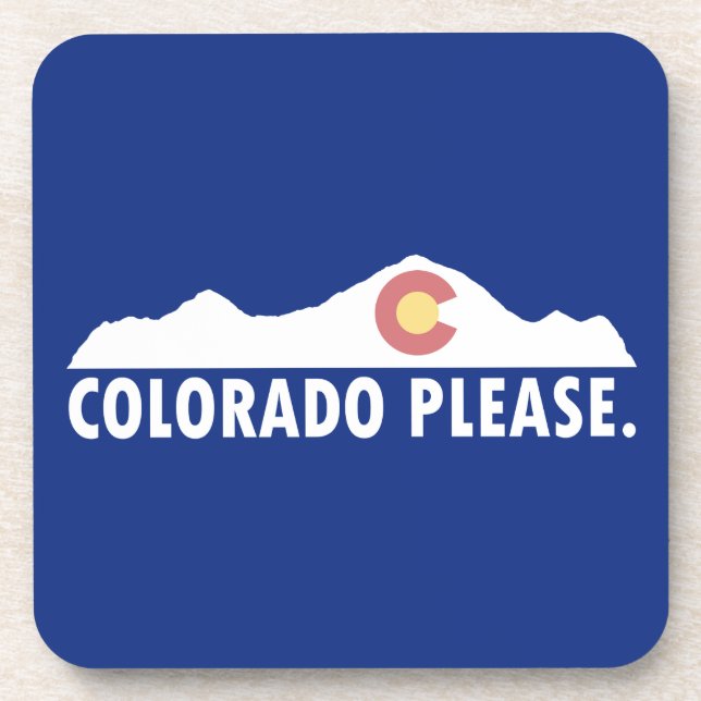 Colorado Please Drink Coaster (Front)