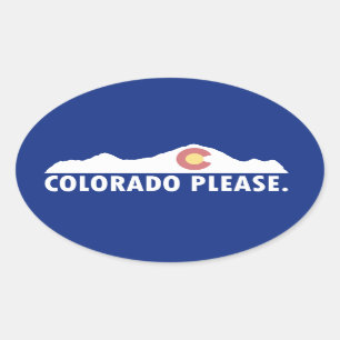 Colorado Please Oval Sticker