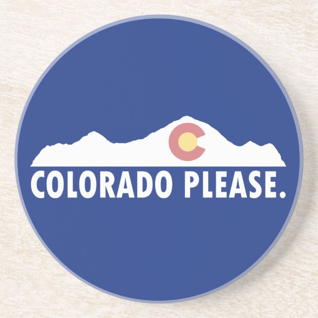 Colorado Please Sandstone Coaster (Front)
