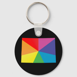 colorado pride. angled. keychain