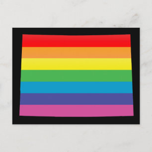 colorado pride. striped. postcard