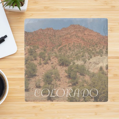 Colorado Red Rocks Landscape Stone Coaster