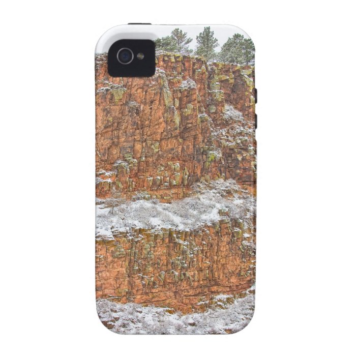 Colorado Red Sandstone Country Dusted with Snow iPhone 4 Cover