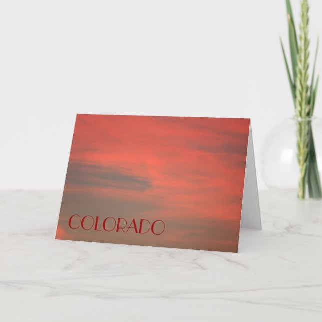 COLORADO Red Sky Note Card (Front)