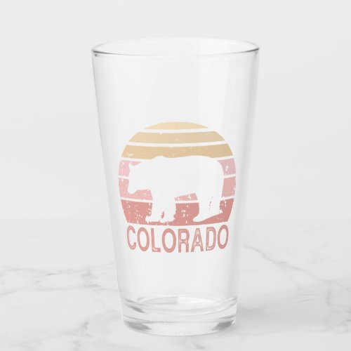 Colorado Retro Bear Glass