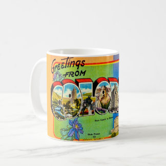Colorado Retro Greeting Postcard Mug