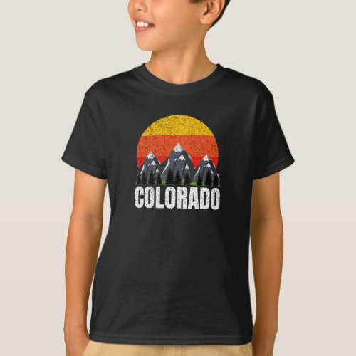 COLORADO RETRO SUN MOUNTAINS T_Shirt