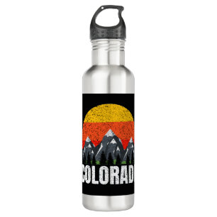 Colorado Retro Sunset Stainless Steel Water Bottle