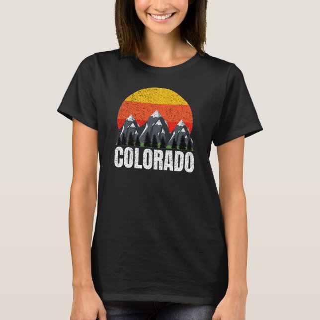 Colorado Retro Sunset T-Shirt (Front)
