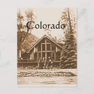 Colorado Rio Grande River cabin Postcard