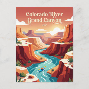 Colorado River Grand Canyon USA Postcard