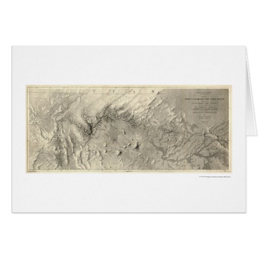 Colorado River Map 1858 Cards (Front Horizontal)