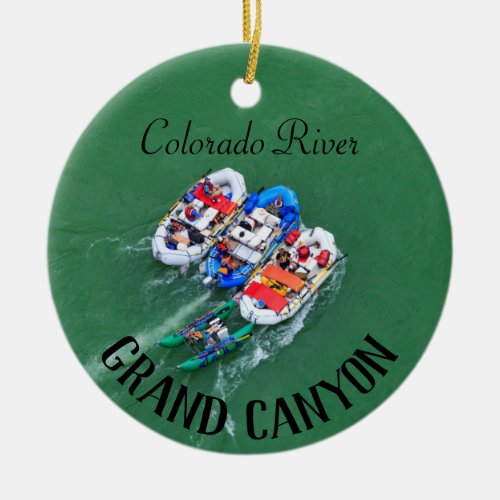 Colorado River Rafting Ceramic Ornament