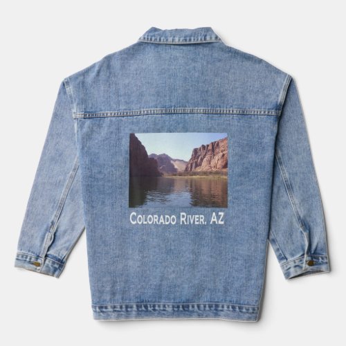 Colorado River Trip Arizona Souvenir Page Az Boat  Denim Jacket