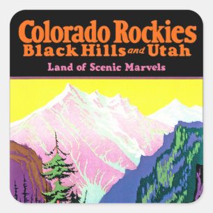 Colorado Rockies Square Sticker