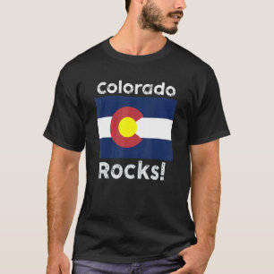 Colorado Rocks  Cool Flag Design  T-Shirt