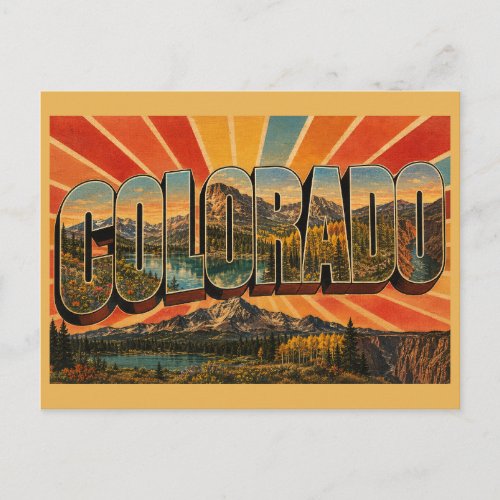 Colorado Rocky Mountain Alpine Lake Art Postcard