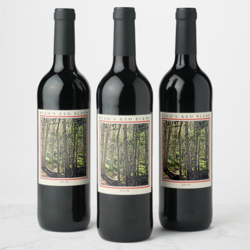 Colorado Rocky Mountain Aspens Wine Label