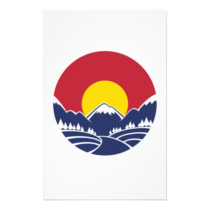 Colorado Rocky Mountain Emblem Stationery Design