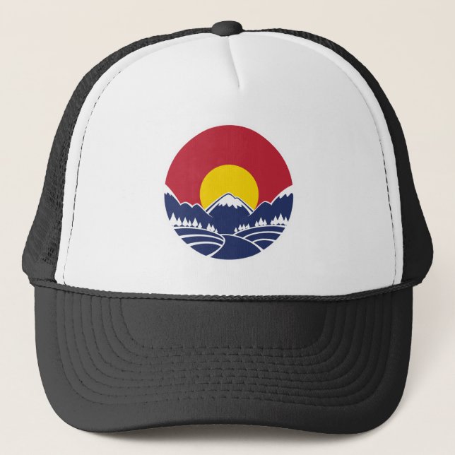 Colorado Rocky Mountain Emblem Trucker Hat (Front)
