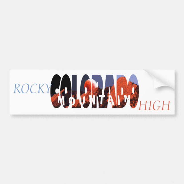 Colorado - Rocky Mountain High Bumper Sticker (Front)