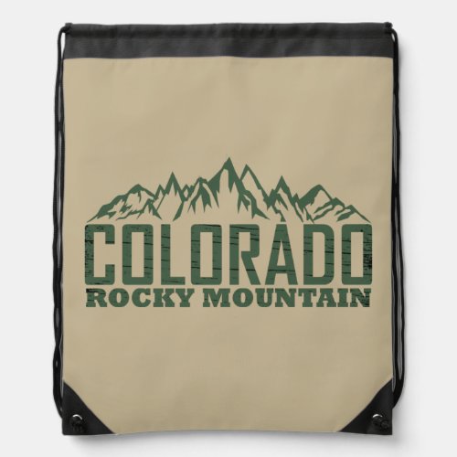 Colorado Rocky mountain National park Drawstring Bag