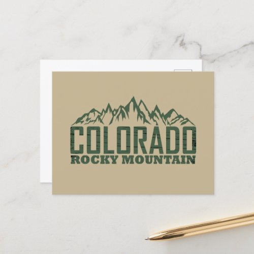 Colorado Rocky mountain National park Holiday Postcard