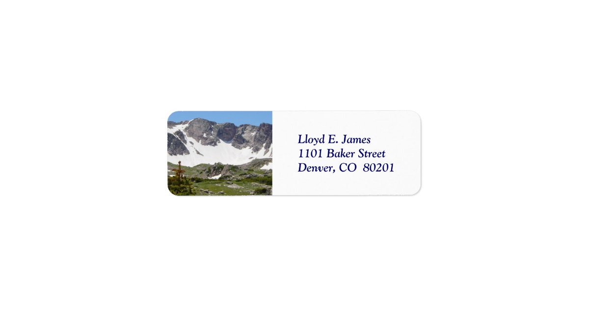 Colorado Rocky Mountain Return Address Label | Zazzle.com