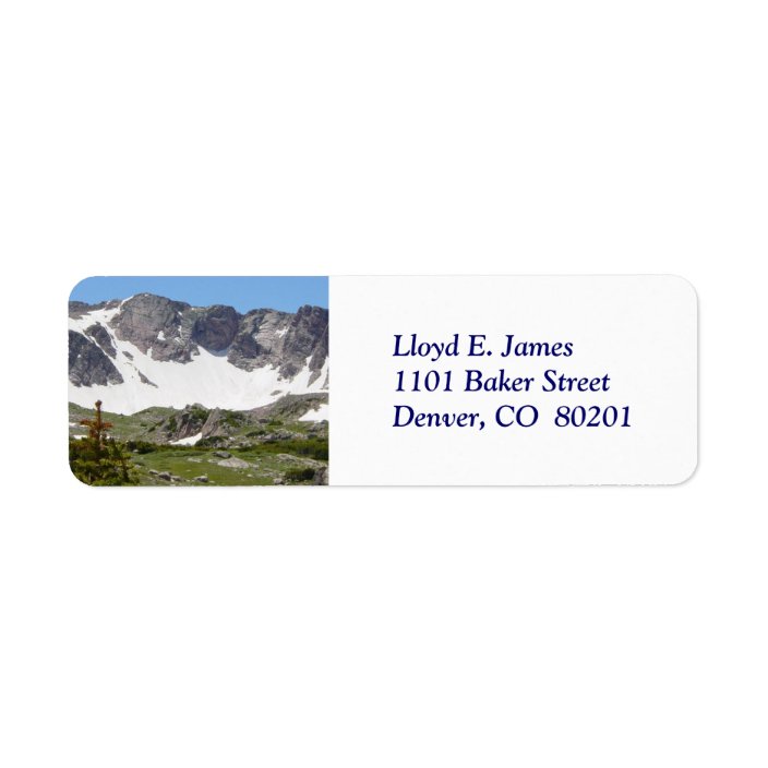 Colorado Rocky Mountain Return Address Label | Zazzle.com