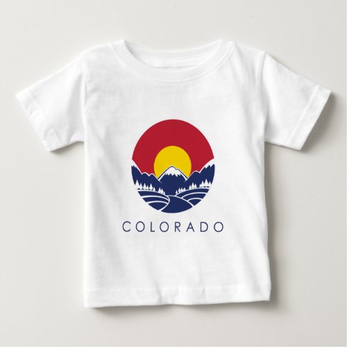 Colorado Rocky Mountain State Flag Baby T_Shirt