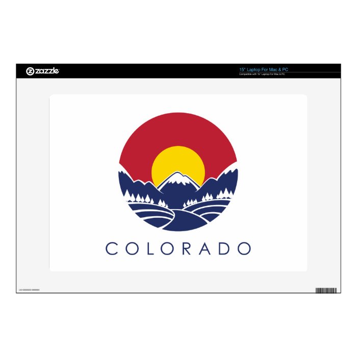Colorado Rocky Mountain State Flag Laptop Decal