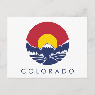 Colorado Rocky Mountain State Flag Postcard