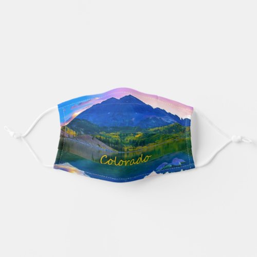 Colorado Rocky Mountains and Lake Adult Cloth Face Mask