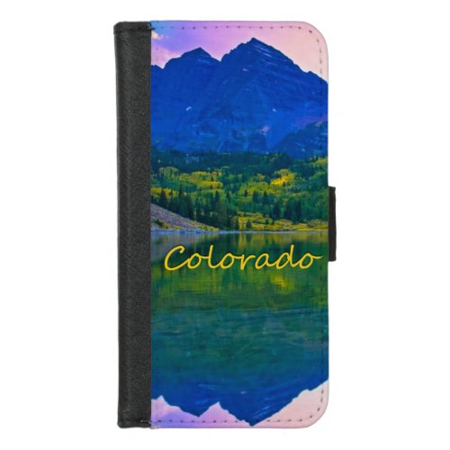 Colorado Rocky Mountains and Lake iPhone 87 Wallet Case