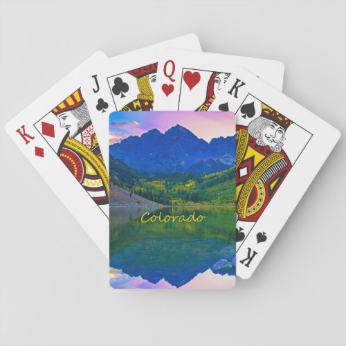 Colorado Rocky Mountains and Lake Poker Cards