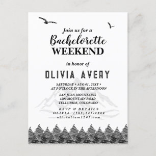 Colorado Rocky Mountains Minimalist Bachelorette Postcard