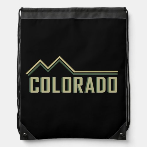 colorado rocky mountains national park drawstring bag