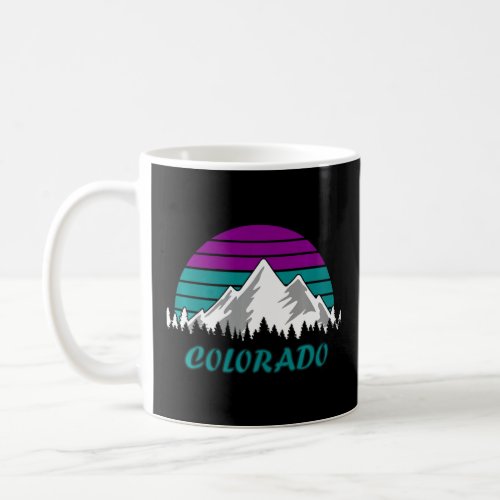 Colorado Rocky Mountains Retro Vintage Sunset  1  Coffee Mug