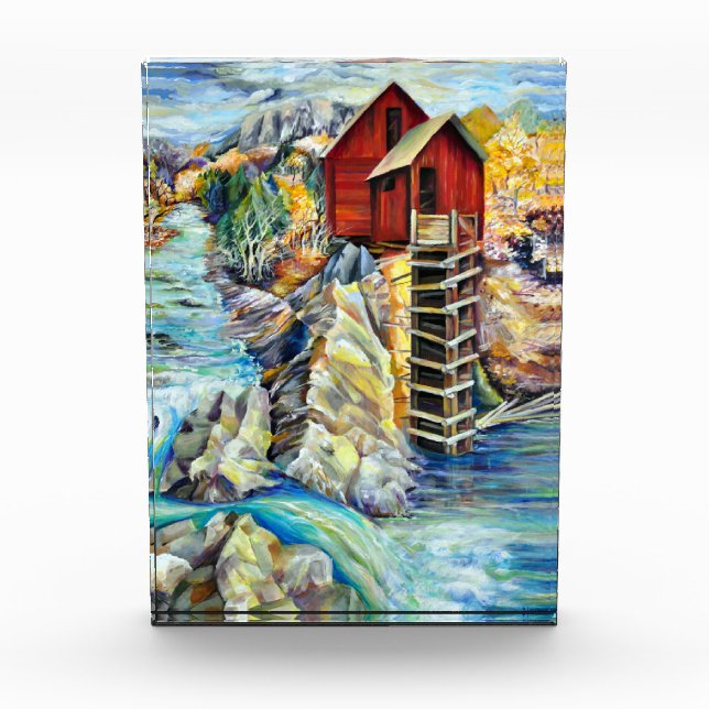 Colorado Rocky Mountains River Crystal Mill Photo Block (Front)