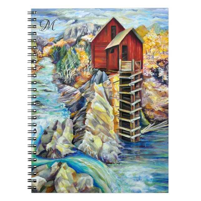 Colorado Rocky Mountains River Monogram Notebook (Front)