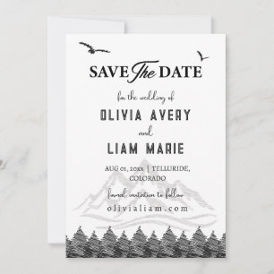 Colorado Rocky Mountains Save the Date Card