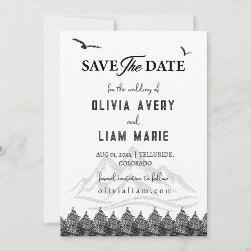 Colorado Rocky Mountains  Save the Date Card