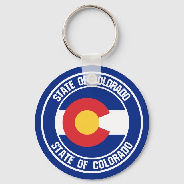 Colorado Round Emblem Keychain (Front)
