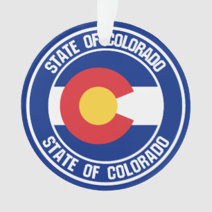 Colorado Round Emblem Ornament