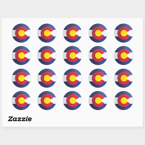 Colorado  Round Icon Flag Classic Round Sticker